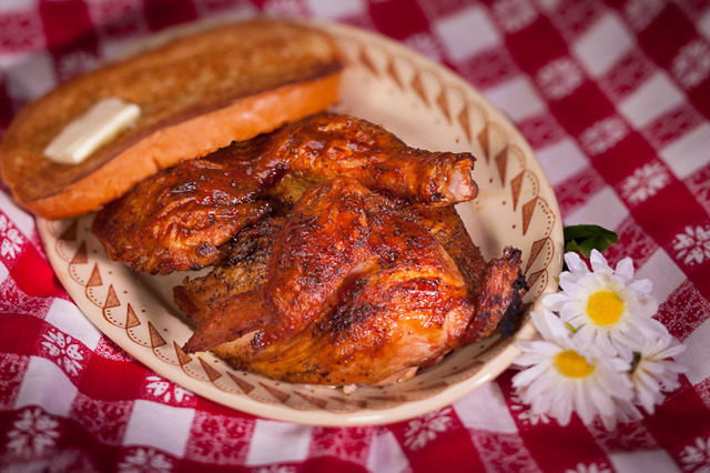 Chicken slow-smoked to juicy perfection.